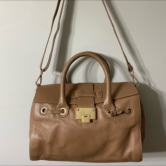 PRELOVED AUTHENTIC JIMMY CHOO LEATHER TWOWAY BAG - Picture 1 of 16